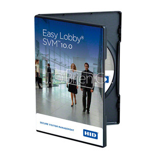 A physical copy depiction of the HID EasyLobby EL-96000-SVM10 Secure Visitor Management Software